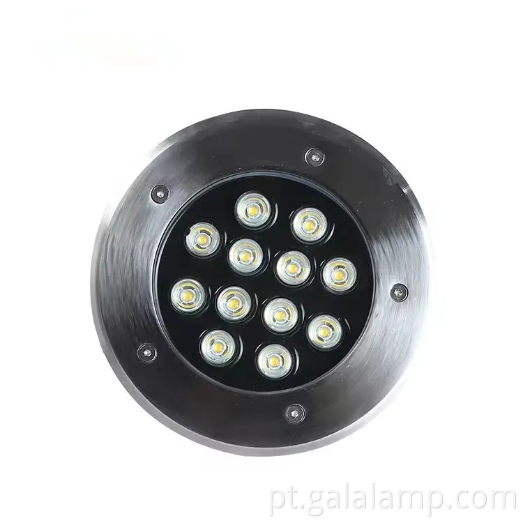 Iluminação LED subterrânea RGB colorida com controle remoto